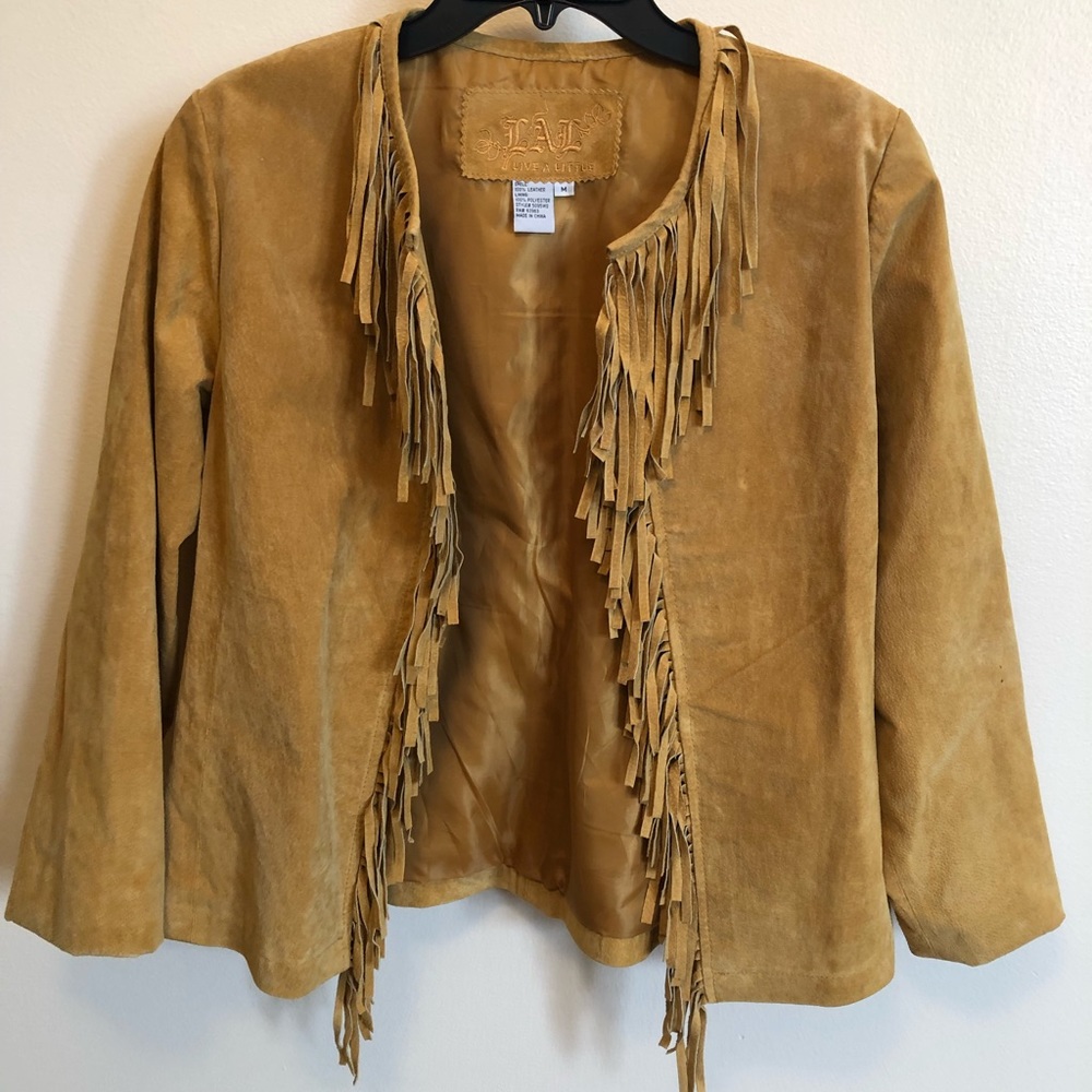 Live A Little 100% Leather Tan Jacket